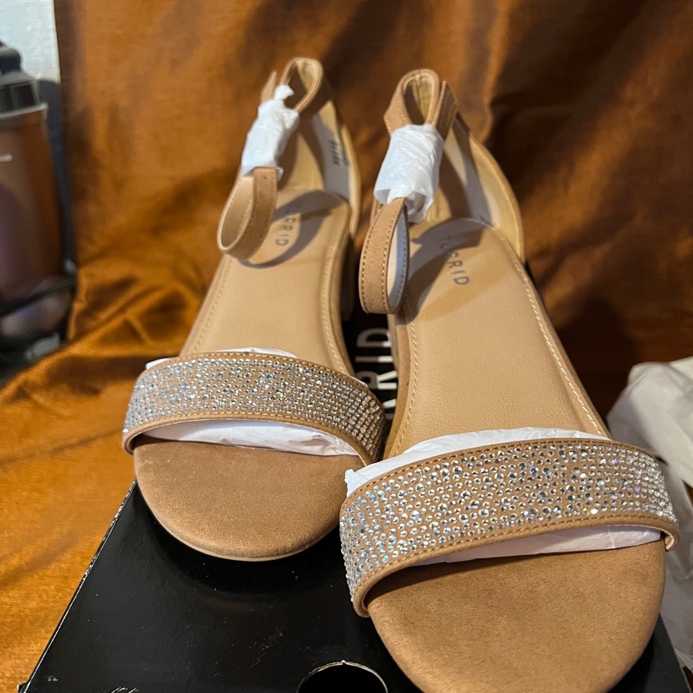 Torrid Faux Sued and Rhinestone Sandal